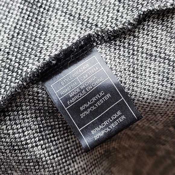 BB Dakota Plaid Black and White Cardigan Size M - Picture 6 of 6